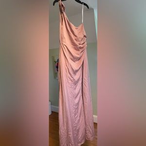 Stylestalker One Shoulder with slit Gown - pinkish, size 6